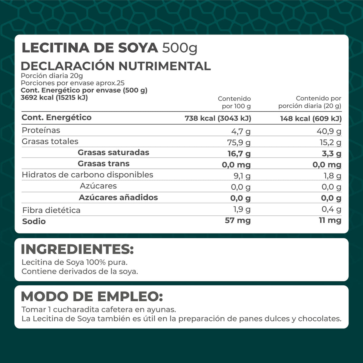 Lecitina de Soya - Pronat
