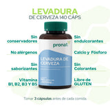 Levadura de Cerveza 140 cápsulas- Pronat