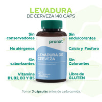 Levadura de Cerveza 140 cápsulas- Pronat