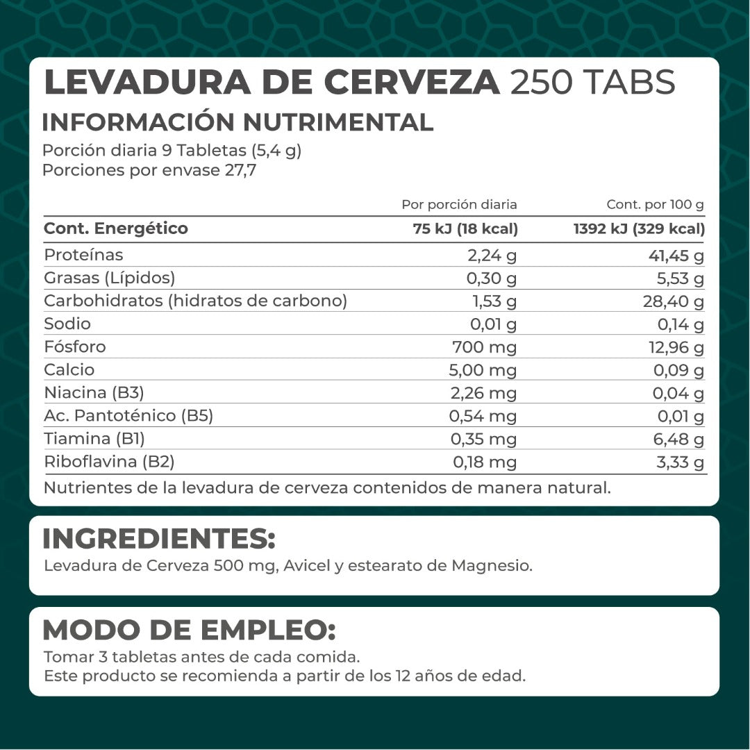 KIT 2 PIEZAS - Levadura De Cerveza 250 Tabletas - Pronat