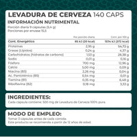 Levadura de Cerveza 140 cápsulas- Pronat