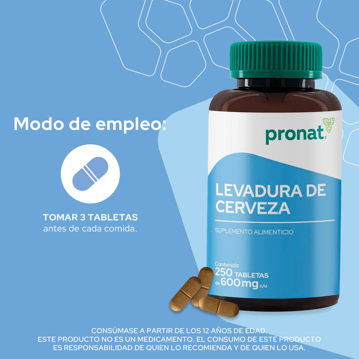 Levadura de Cerveza 250 tabletas - Pronat