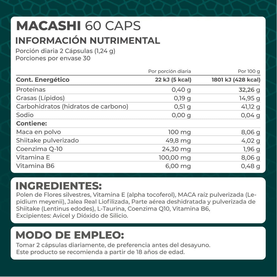 KIT 3 PIEZAS - Macashi 60 Cáps