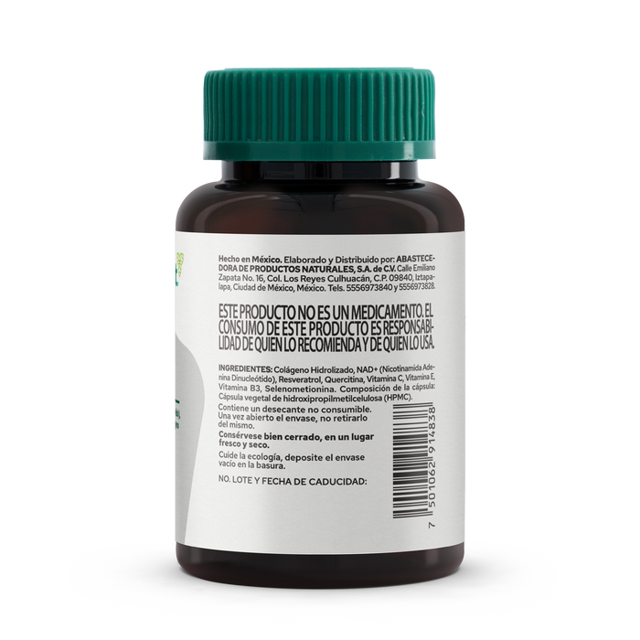 NAD+ Suplemento Alimenticio 60 Cápsulas Antioxidante