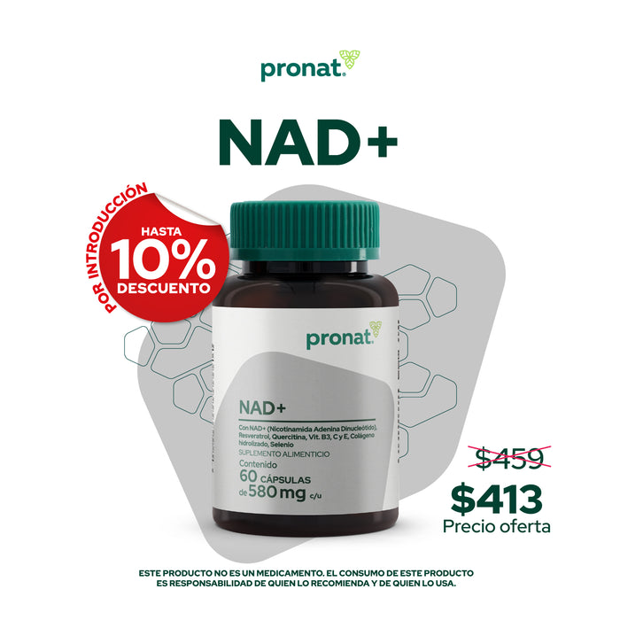 NAD+ Suplemento Alimenticio 60 Cápsulas Antioxidante