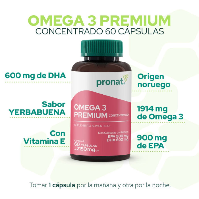 Omega 3 PREMIUM 60 cápsulas - Pronat