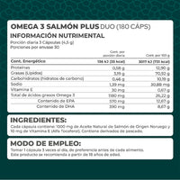 Salmón Plus (Omega 3) DUO  180 cápsulas - Pronat