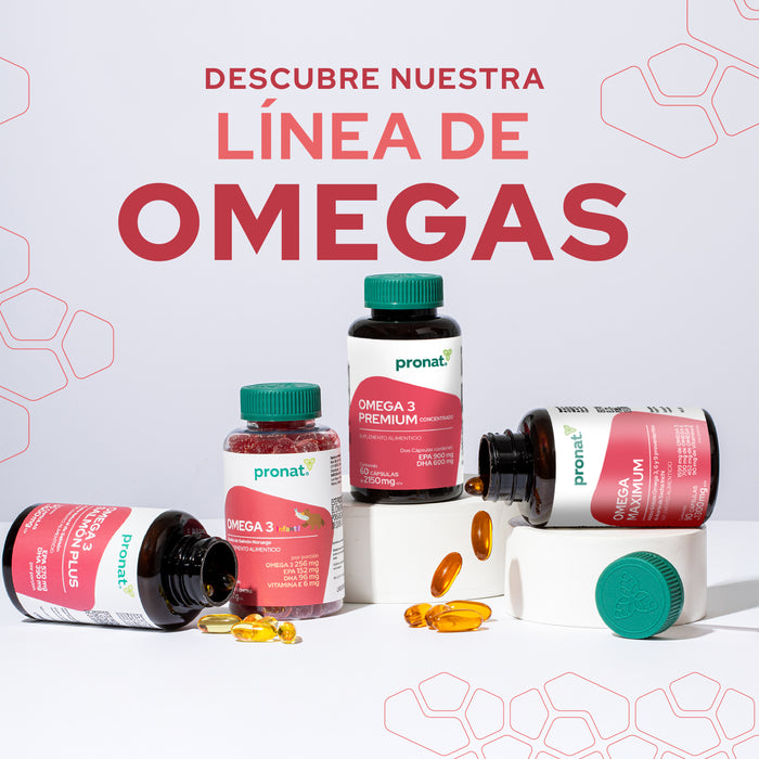 Omega 3 Premium Concentrado – 1500 mg EPA + DHA por porción | 60 cápsulas | Pronat