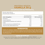 Proteína Vegetal Sabor Vainilla, Caja con 12 sobres de 30 gramos