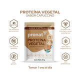 Proteína Vegetal Sabor Cappuccino, Caja con 12 sobres de 30 gramos