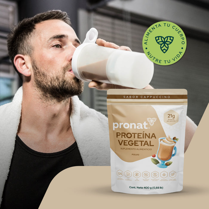 Proteína Vegetal Cappuccino 400g - Pronat