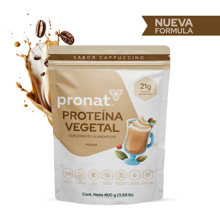 Proteína Vegetal Cappuccino 400g - Pronat