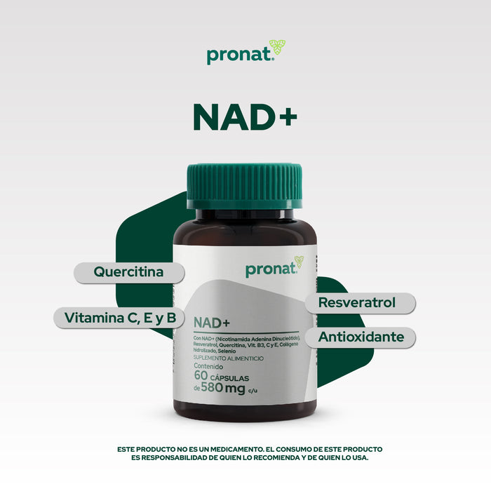 NAD+ Suplemento Alimenticio 60 Cápsulas Antioxidante