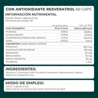 KIT 2 PIEZAS - Resveratrol CON ANTIOXIDANTE 60 caps