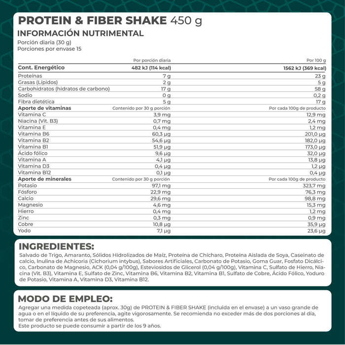 Protein & Fiber 450g - Pronat