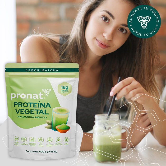 Proteína Vegetal sabor Matcha 400g - Pronat