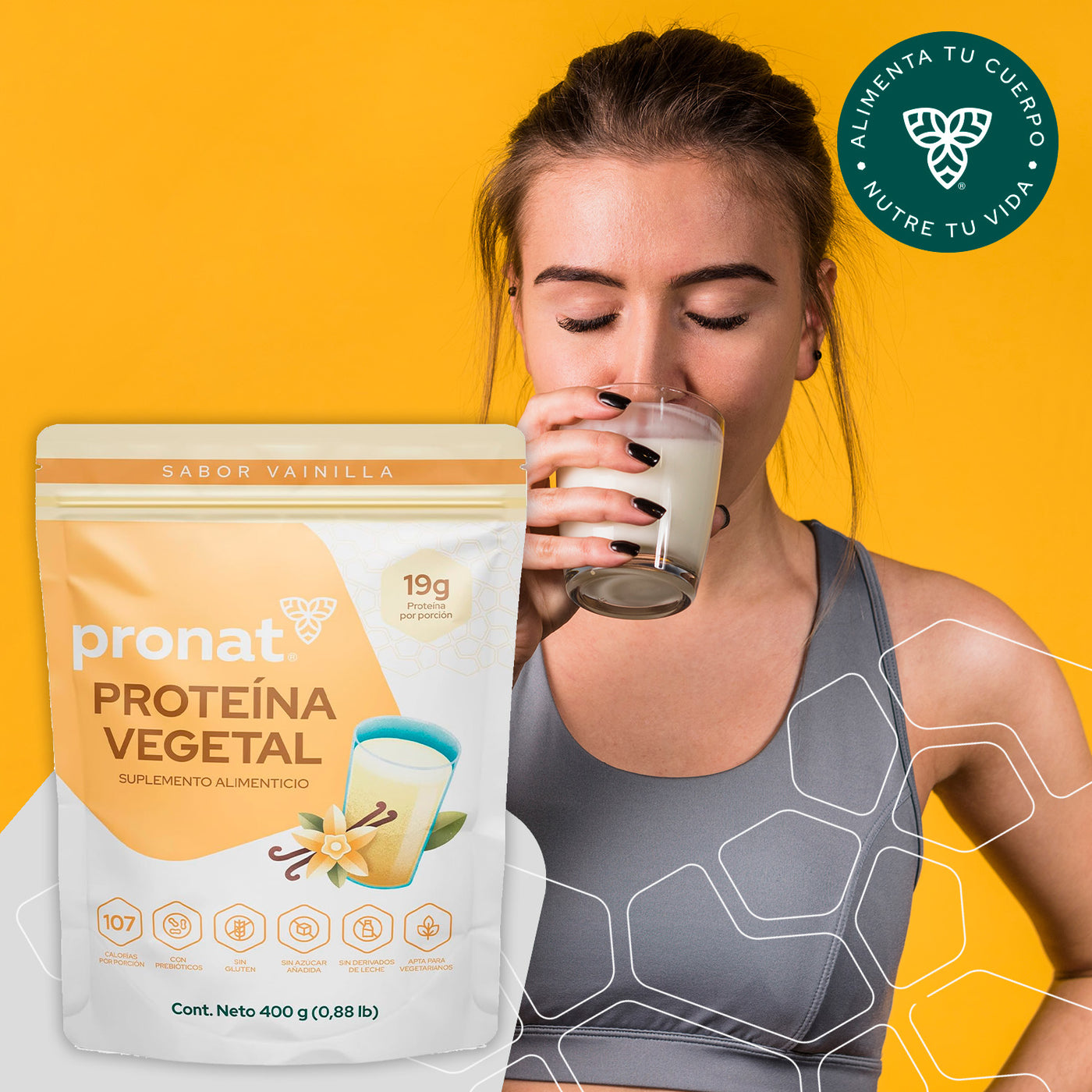 Proteína Vegetal Vainilla 400g - Pronat