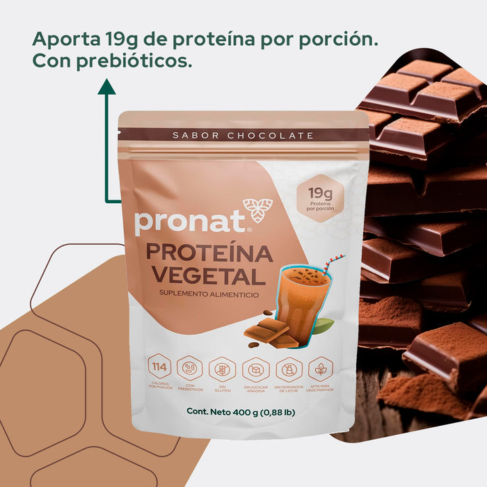 Proteína Vegetal sabor Chocolate 400g - Pronat