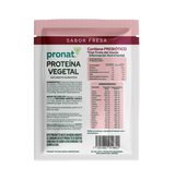 Proteína Vegetal Sabor Malteada de Fresa, Caja con 12 sobres de 30 gramos
