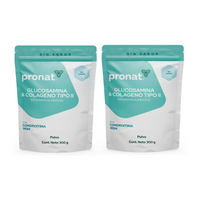 Kit 2 piezas Glucosamina & Colágeno Tipo II Sin sabor polvo 300g