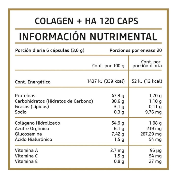 Colagen+HA 120 cápsulas